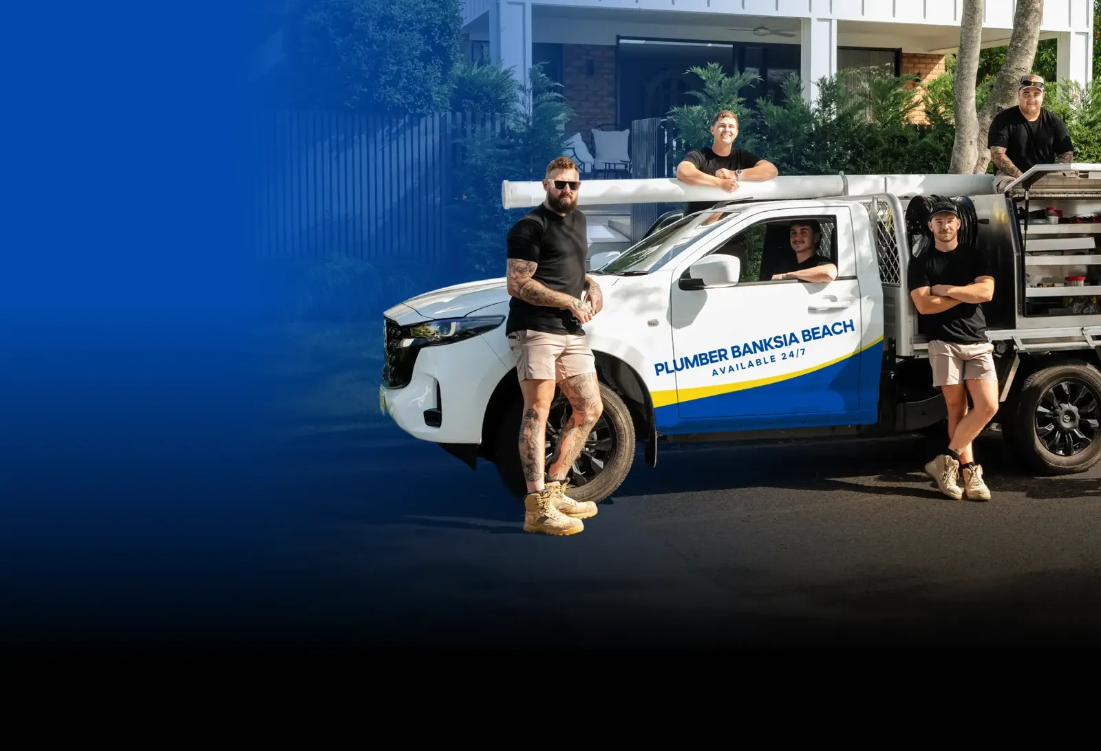 Plumber Banksia Beach team with the ute